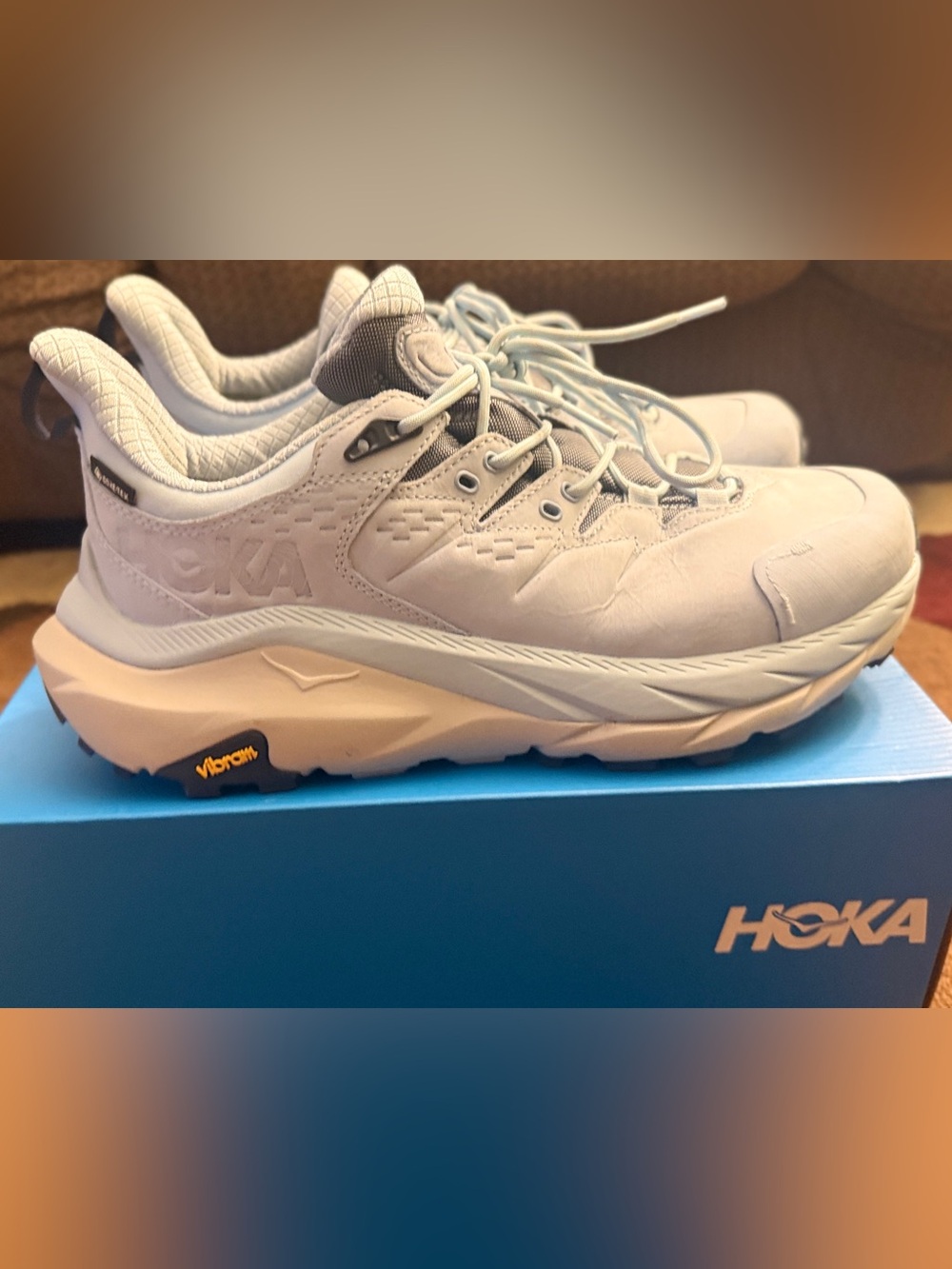 Hoka Women's Light Blue Trail Running Shoe